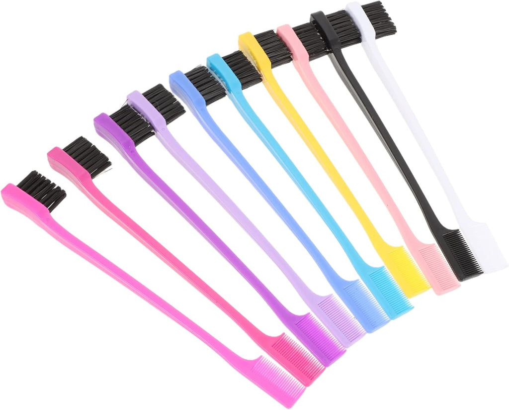 50Pcs Eyebrow Brush and Comb for Brow Shaping Edge Brush for Eyelash Combs for Eyebrow Waxing Random Color