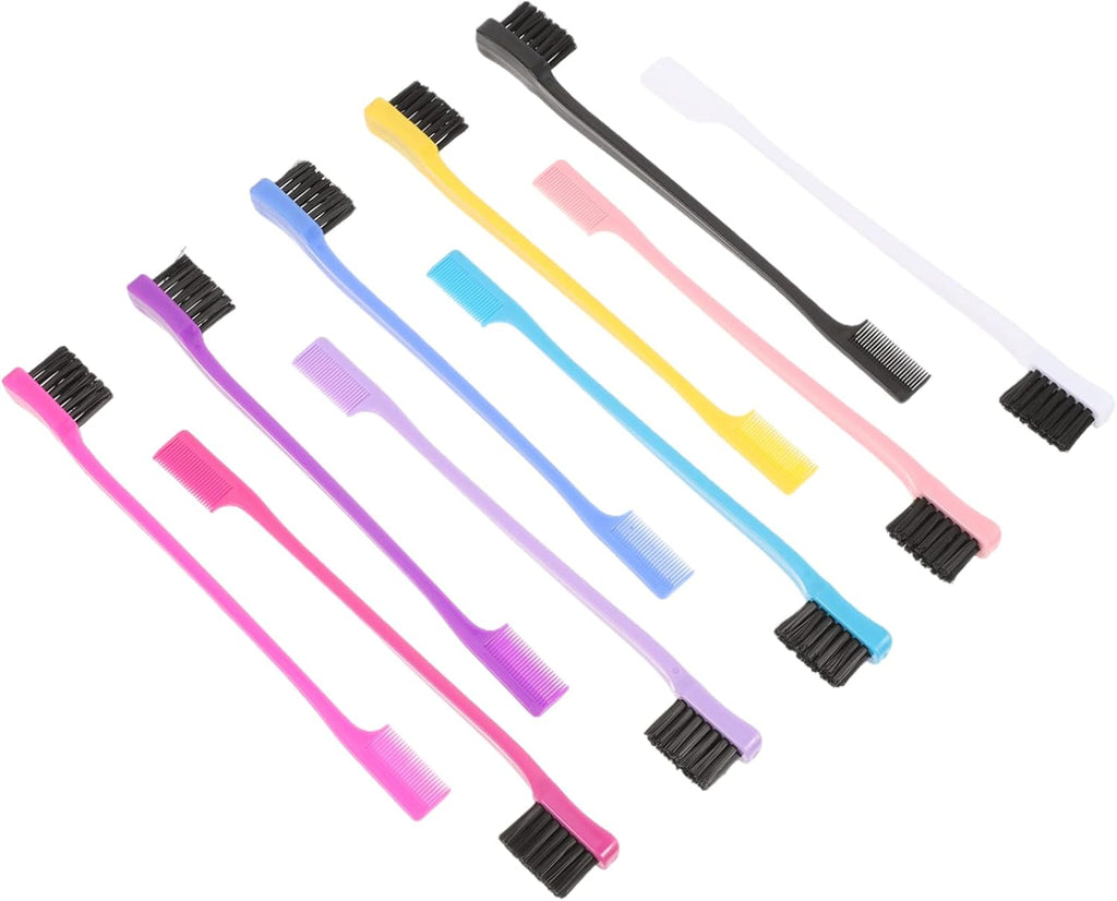 50Pcs Eyebrow Brush and Comb for Brow Shaping Edge Brush for Eyelash Combs for Eyebrow Waxing Random Color