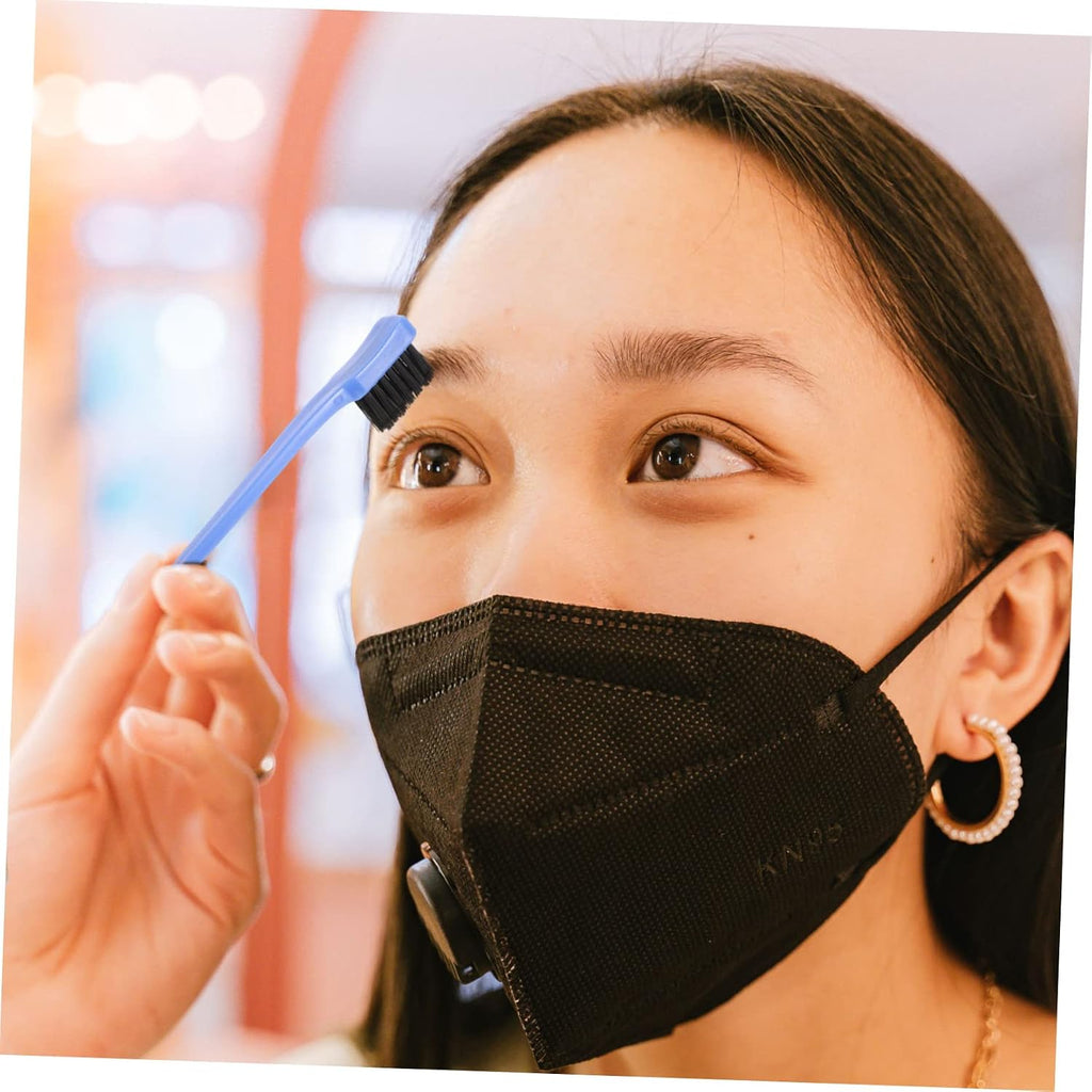50Pcs Eyebrow Brush and Comb for Brow Shaping Edge Brush for Eyelash Combs for Eyebrow Waxing Random Color