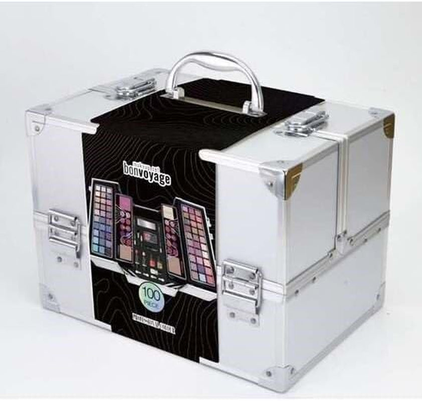 Professional Makeup Kit: Includes Lipstick, Eyeshadows, Blush, Manicure and Pedicure Set, Portable Transparent Case, Color Collection