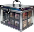Professional Makeup Kit: Includes Lipstick, Eyeshadows, Blush, Manicure and Pedicure Set, Portable Transparent Case, Color Collection